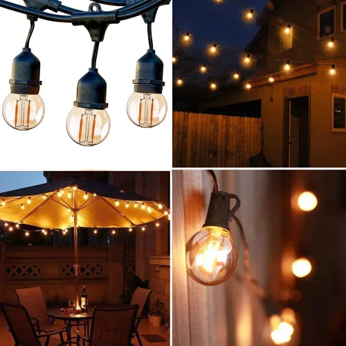 Miniatura 6 de Bombillas LED G40 Edison de filamento mini globo de 1 W equivalente a 10 vatios incandescentes - E26 base de tornillo bombillas LED ultra cálidas