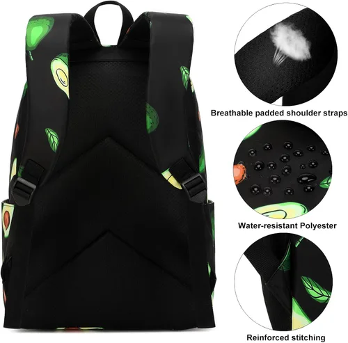 Miniatura 5 de Mochila infantil para niñas, adolescentes, bolsas escolares con bolsa de almuerzo, estuche para lápices