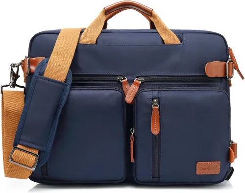 Miniatura 11 de CoolBELL Mochila convertible tipo mensajero, bolsa de hombro, funda para laptop, bolso de mano, maletín de negocios, mochila de viaje