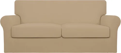 Miniatura 83 de Easy-Going Funda de sofá suave y elástica de 3 piezas para perros, funda de sofá lavable para sofá de 2 cojines separados, protector elástico