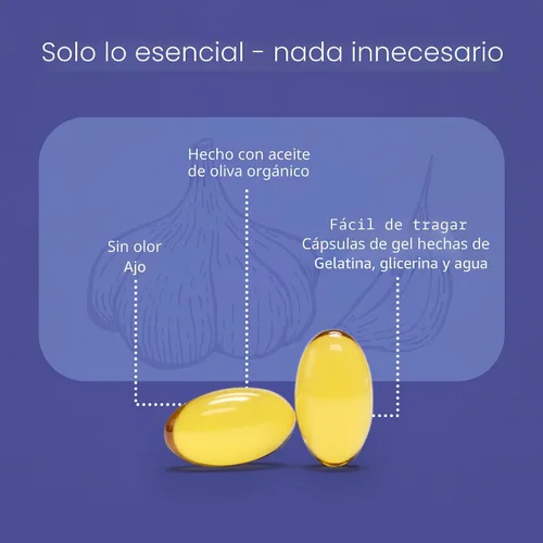 Miniatura 5 de NaturaLife Labs Ajo inodoro, extracto de ajo concentrado 100:1 con aceite de oliva, 150 cápsulas blandas, sin OMG, sin gluten