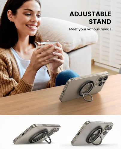 Miniatura 4 de Lamicall Soporte Magnético de Anillo para Teléfono con MagSafe - [Ultra Imán de 4.4lbs] Soporte para Dedo, Día del Padre para Papá, Soporte