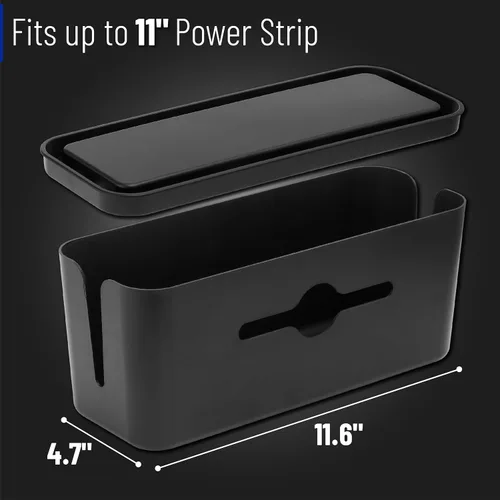 Miniatura 3 de Bates - Caja de organización de cables, mediana, caja organizadora de cables, caja organizadora de cables, organizador de cajas de cables, caja