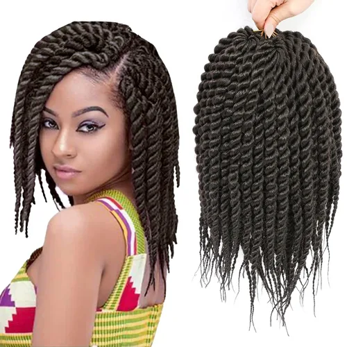 Miniatura 22 de Admutty - Extensiones de pelo trenzadas Havana Twist de 30,48 cm, 6 paquetes de trenzas de ganchillo Havana Twist senegalés, trenzas Jumbo Havana 2#