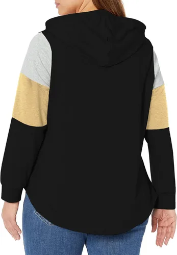 Miniatura 3 de DOLNINE Sudaderas con capucha de talla grande para mujer, sudaderas de manga larga con bloques