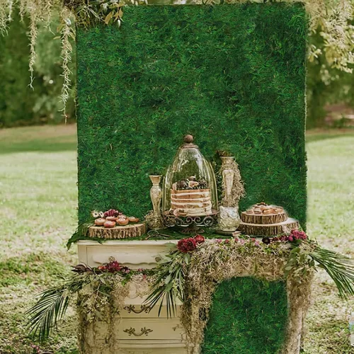 Miniatura 5 de Camino de mesa de musgo Rollo de musgo verde seco preservado para manualidades, jardines de hadas, decoración de boda, decoración de bosque 12" x