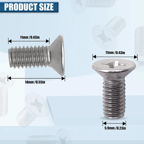 Miniatura 2 de Mission Automotive, paquete de 8 tornillos rotores de disco de freno de acero inoxidable, tornillos de retención para delanteros y traseros de 8pcs