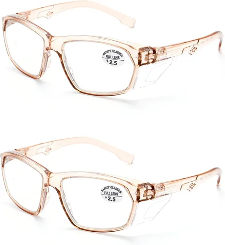 Miniatura 124 de ProtectX Elegantes gafas de seguridad antivaho y resistentes a los arañazos, gafas de protección UV, lentes de bloqueo de luz azul para hombres