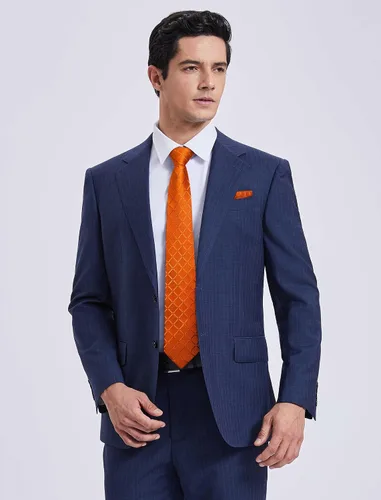 Miniatura 257 de HISDERN Conjunto de corbata a cuadros a cuadros pañuelo tejido clásico formal para hombre corbata y bolsillo cuadrado