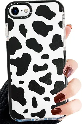 Miniatura 24 de Abbery Diseñado para iPhone 8 Plus/7 Plus/6 Plus/6S Plus Funda transparente con estampado de vaca, linda funda protectora de silicona TPU