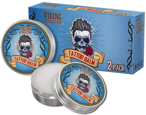 Miniatura 8 de Viking Revolution Bálsamo para el cuidado del tatuaje para antes, durante y después del tatuaje, crema hidratante natural para el cuidado posterior