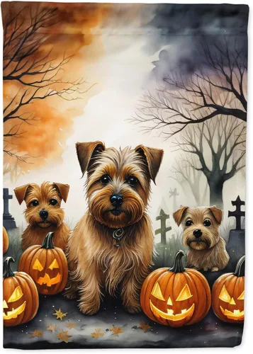 Miniatura 20 de Caroline's Treasures DAC2011GF - Bandera decorativa para jardín de Halloween con diseño de beagle para jardín, jardín, jardín, jardín, multicolor