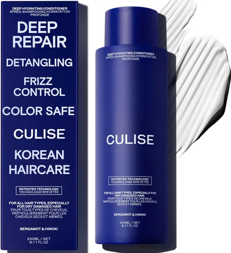 Acondicionador hidratante coreano para cabello seco dañado y teñido – Acondicionador profundo desenredante para mujeres, fermento de arroz, ácido