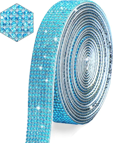 Miniatura 8 de Tiras autoadhesivas de diamantes de imitación de cristal para manualidades con diamantes de imitación de 0.079 pulgadas para manualidades, bodas