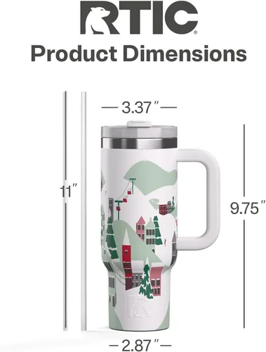 Miniatura 6 de RTIC Vaso Tumbler de Viaje por Carretera de 30 oz con Doble Pared Revestido de Cerámica Aislado Taza Portátil de Café de Viaje de Acero Inoxidable