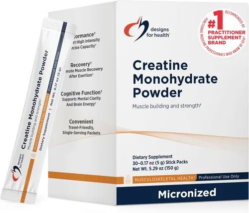 Miniatura 9 de Designs for Health Monohidrato de creatina micronizada en polvo sin sabor, 90 porciones, 0.18 onzas por porción - para mujeres y hombres para apoyar
