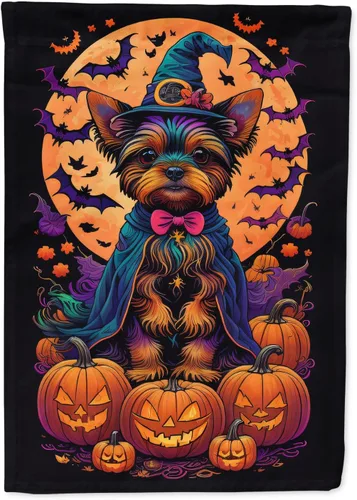 Miniatura 33 de Caroline's Treasures DAC1466GF - Bandera decorativa para jardín de Halloween de Affenpinscher Witchy para jardín, decoración para patio exterior