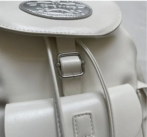 Miniatura 6 de Linda mochila estética bolsa de hombro - Mochila Kawaii Mini Mochila Daypack Coquette Harajuku Cutecore Bookbag Monedero, Beige, Mediana, Linda