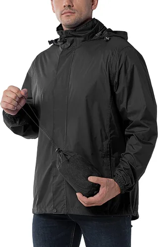 Miniatura 2 de Outdoor Ventures Caspar - Chubasquero impermeable para hombre, con capucha, para lluvia