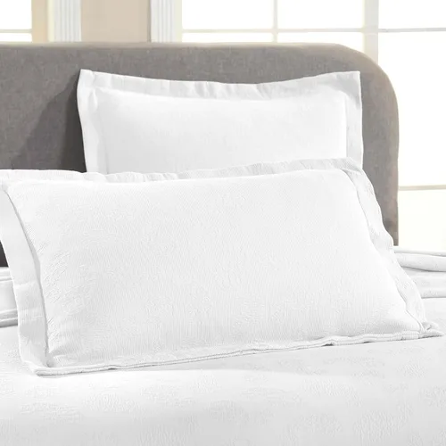 Miniatura 6 de Superior colcha de una plaza de jacquard y matelasse 100 % algodón de alta calidad, turquesa, individual Blanco