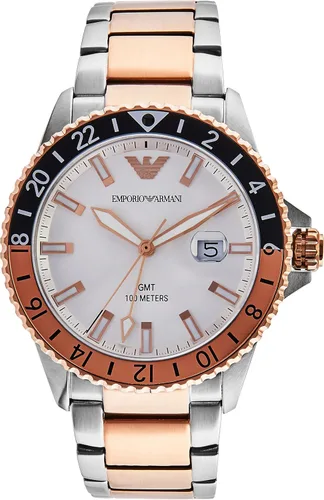 Miniatura 10 de Emporio Armani World Explorer Dive-Inspired Men's Watch with Stainless Steel, Silicone or Leather Band