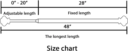 Miniatura 6 de H.VERSAILTEX - Cortinero para ventana ajustable y decorativo de 3/4 pulgadas de diámetro, para una sola ventana, de 28 a 48 pulgadas, con remates
