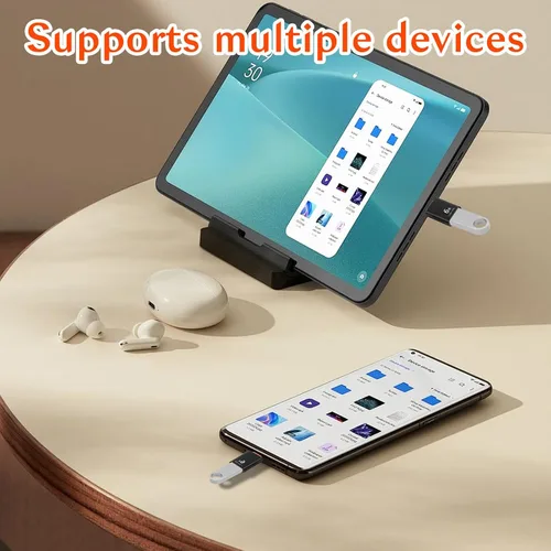 Miniatura 4 de Paquete de 8 adaptadores USB-C tipo C macho a tipo A hembra 3.0 OTG tipo C macho a USB hembra adaptador OTG para smartphone, laptop, tableta, etc.
