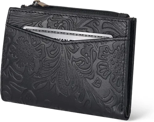 Miniatura 9 de Oak Leathers Cartera de cuero para mujer – Monedero pequeño RFID para tarjetas de crédito y soporte de identificación para damas, regalo