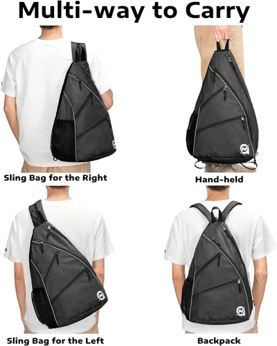 Miniatura 6 de A11N SPORTS Bolsa de Pickleball, Bandolera Reversible con Correa Cruzada/Mochila para Mujeres y Hombres
