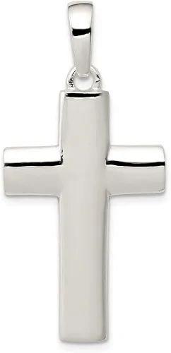 Colgante de cruz de plata de ley 925 maciza 1.654 in x 0.787 in Regalos de joyería para mujeres, esposa, mamá, regalos para hombres, marido y