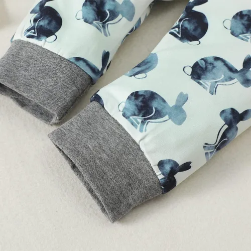 Miniatura 6 de Shalofer Mameluco de conejo con estampado de conejo para bebés y niñas, Blanco