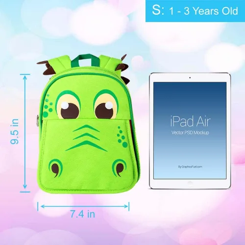 Miniatura 3 de gxtvo Mochila para niños pequeños, correa de seguridad de 9.5 pulgadas para niños y niñas, unicornio, mariposa, sirena, dinosaurio