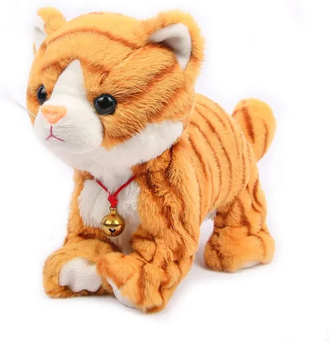 Smalody Juguetes de Peluche Interactivos, Gato Electrónico de Control de Sonido Novedoso, Mascotas Electrónicas Robot Gato, Regalo para Niños