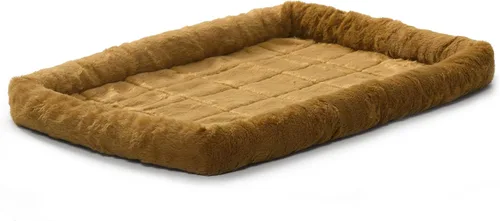 Miniatura 17 de Cama para mascotas MidWest Bolster, ideal para cajas de metal para perros, se puede lavar a máquina y secar, Gris carbón