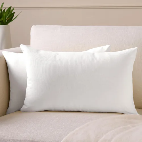 Miniatura 93 de Encasa XO Juego de 2 fundas de almohada de 12 x 12 pulgadas, color beige, sin rellenos, fundas de almohada de algodón para sala de estar, cama