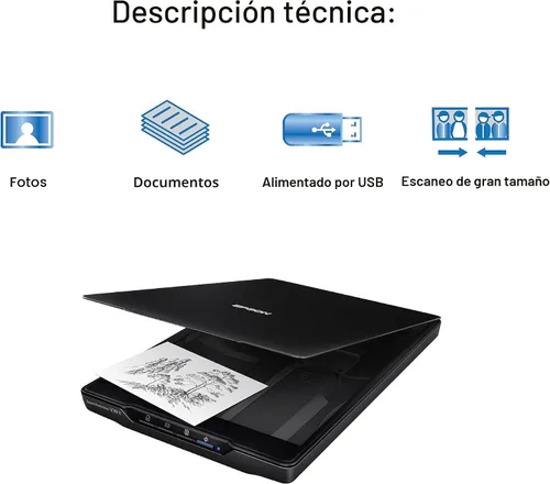 Miniatura 6 de Epson - Perfection V39 II - Escáner plano de documentos y fotos a color - Resolución óptica de 4800 ppp - Tapa extraíble de gran altura - Escaneo a