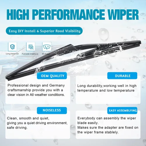 Miniatura 3 de VTOGOI Limpiaparabrisas trasero de repuesto original de fábrica para Mini Cooper R50 R53 2001-2006, Mini Cooper R56 2006-2012, fácil de instalar, 10