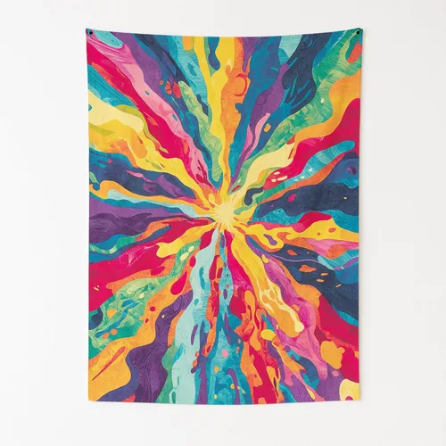 DreamController Tapiz de pared Color Burst Explosiion para dormitorio, tapiz hippie y psicodélico para colgar en la pared y decoración estética para