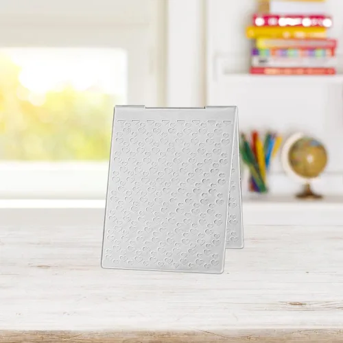 Miniatura 4 de Carpetas de plástico en relieve con corazones para hacer tarjetas del día de San Valentín, patrón de corazones pequeños, plantillas de fondo