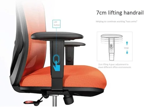 Miniatura 3 de Silla de oficina ergonómica giratoria ejecutiva multifunción de malla con ajustable (negro)