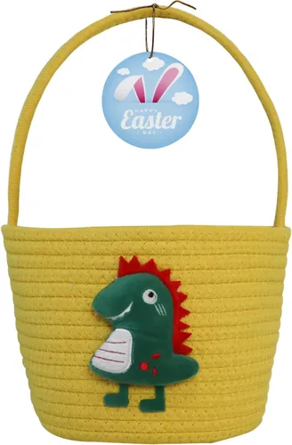 Miniatura 10 de Cesta de Pascua, cestas de Pascua para niños, cesta de Pascua para bebés con asa, cesta de huevos de conejo vacía, cestas de Pascua para niños