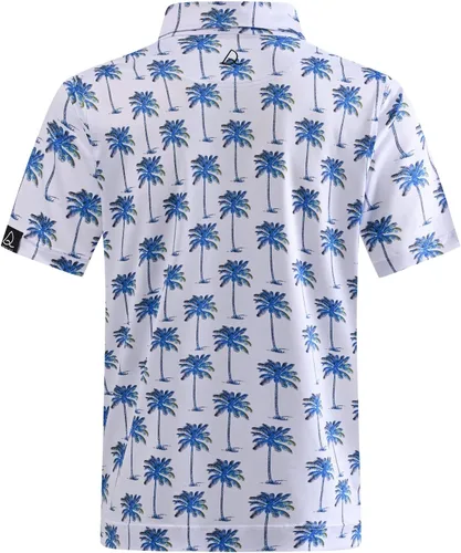 Miniatura 102 de DEOLAX Camisa de golf para hombre, con estampado de moda, atlética, de manga corta, clásica, casual, ajuste seco, suave, para hombres