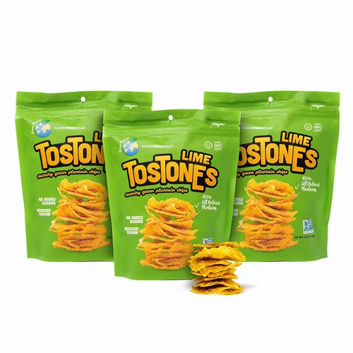 Miniatura 20 de TOSTONES, plátanos verdes, bolsa resellable, chips crujientes, plátanos, aceite de palma y sal, 3.53 onzas por unidad, 3.53 onzas por unidad, sabor