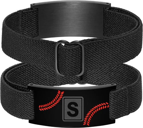 Regalos de béisbol para niños y hombres, entrenador, equipo, niños, jugador, inicial, con letra A-Z, pulseras de béisbol, regalos de fiesta,