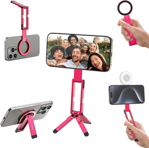 Miniatura 10 de ULANZI MA60 - Soporte magnético de trípode para iPhone - Mini trípode de smartphone de aluminio para teléfono celular, soporte de bolsillo