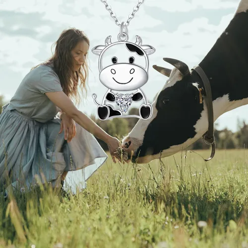 Miniatura 6 de Lindo collar de animal de plata de ley 925 con colgante de collar de joyería para mujeres, hermana e hija