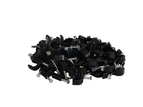 Miniatura 3 de Your Cable Store Paquete de 100 clips de cable RG6 negros / 0.315 in