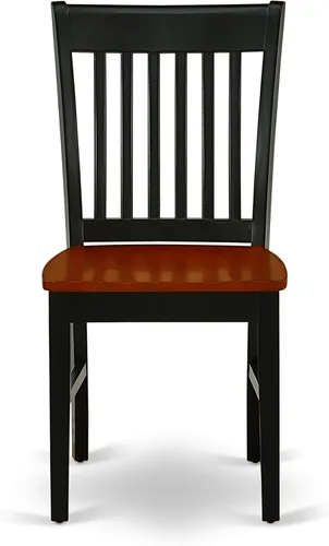 Miniatura 5 de East West Furniture ANNO3-BCH-W Juego de mesa y sillas de cocina de 3 piezas contiene una mesa de comedor redonda con pedestal y 2 sillas de asiento