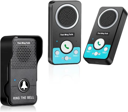Miniatura 9 de Timbre inalámbrico con altavoz de audio de 2 vías, timbre de puerta de conversación natural manos libres, rango de 1300 pies, volumen de 8 niveles