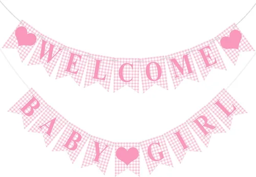 Miniatura 9 de Hahafelt 1 pieza de pancarta azul de gingham para bebé niño para decoraciones de fiesta Azul preencordada Baby shower, es un niño, pancarta de papel